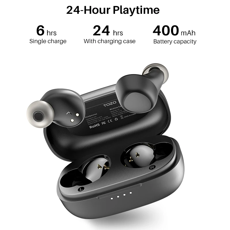 TOZO A1 Mini Wireless Earbuds Bluetooth 5.3 Наушники Иммерсивный звук Гарнитура для подключения на