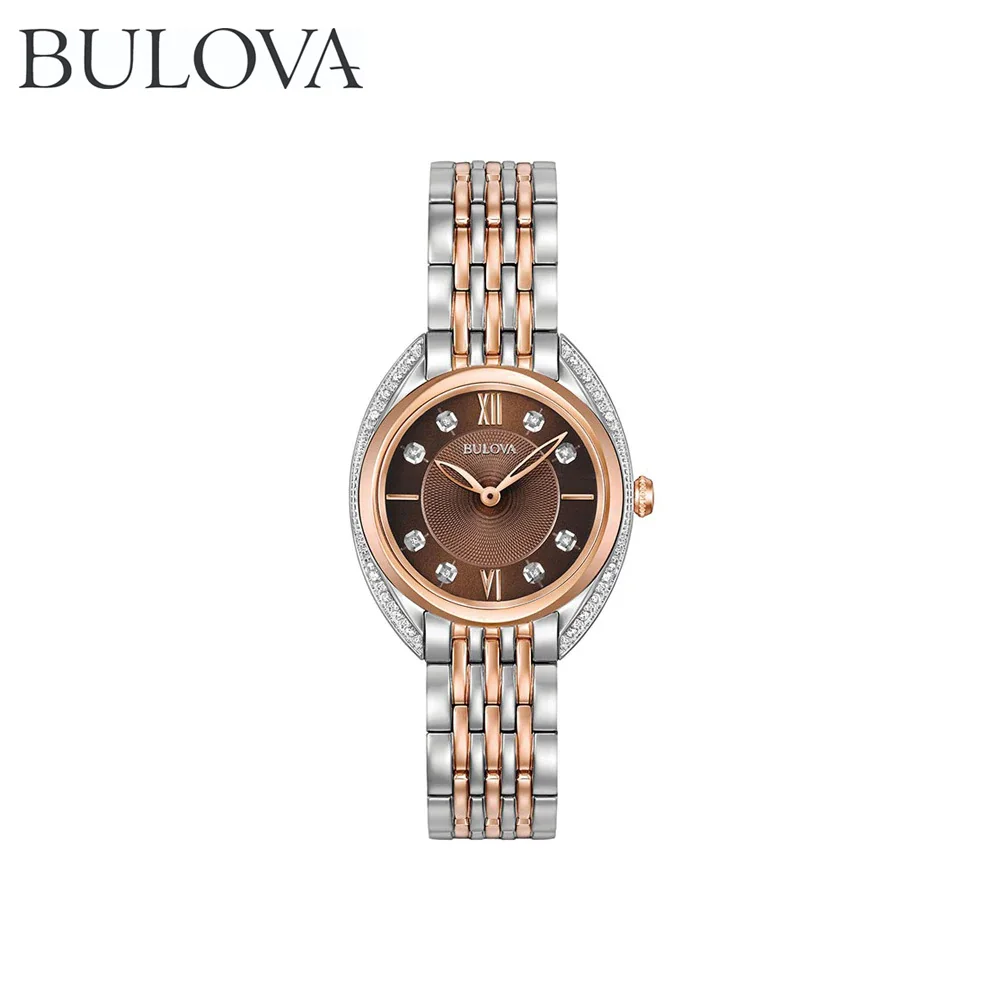 Наручные часы Bulova 98R230 женские кварцевые на биколорном браслете|Женские наручные