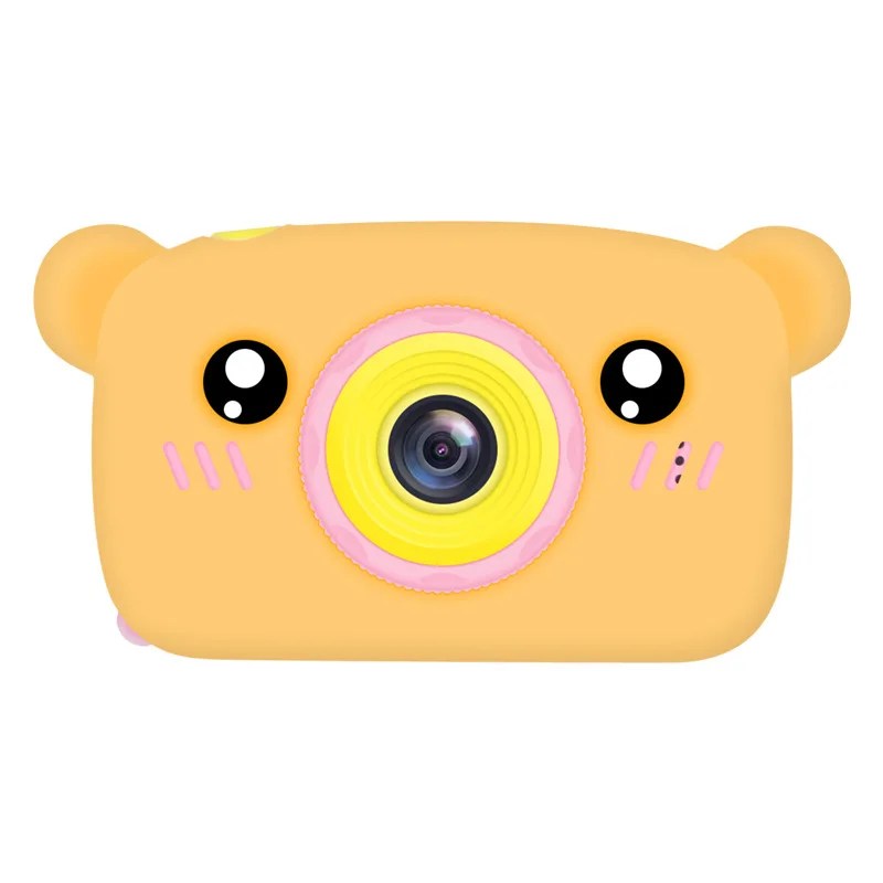 Orange bear Детская мини-камера для фотосъемки, детская камера 1080 P, цифровая проекционная видеокамера для обучения - Цвет: Orange bear
