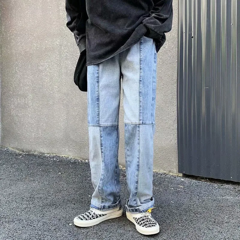 Patchwork Jeans Denim Oversize Women's Men's Fashion Jean Vintage Y2k Man Pants Baggy Trendyol Trousers Streetwear High Street