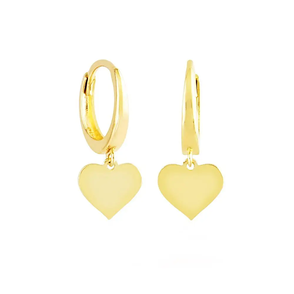 

ROCKING THE GOLD HEART earrings 14K GOLD TAŞSIZ