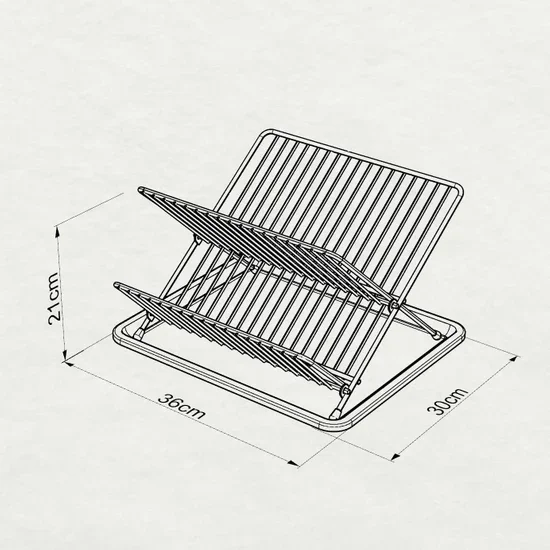 

Kitchen Accessories Single Layer Matte Black Luxury Metal Dish Regulating