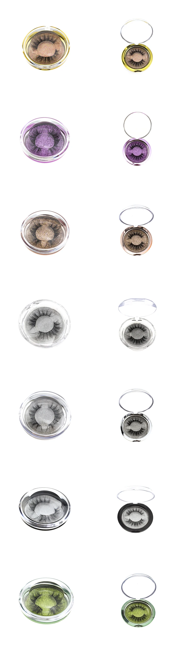 Wholesale Custom Strip Lashes Boxes Free Design Makeup Beauty Cosmetic Cases 8-25mm 3d Mink Lashes Private Label Packaging Box