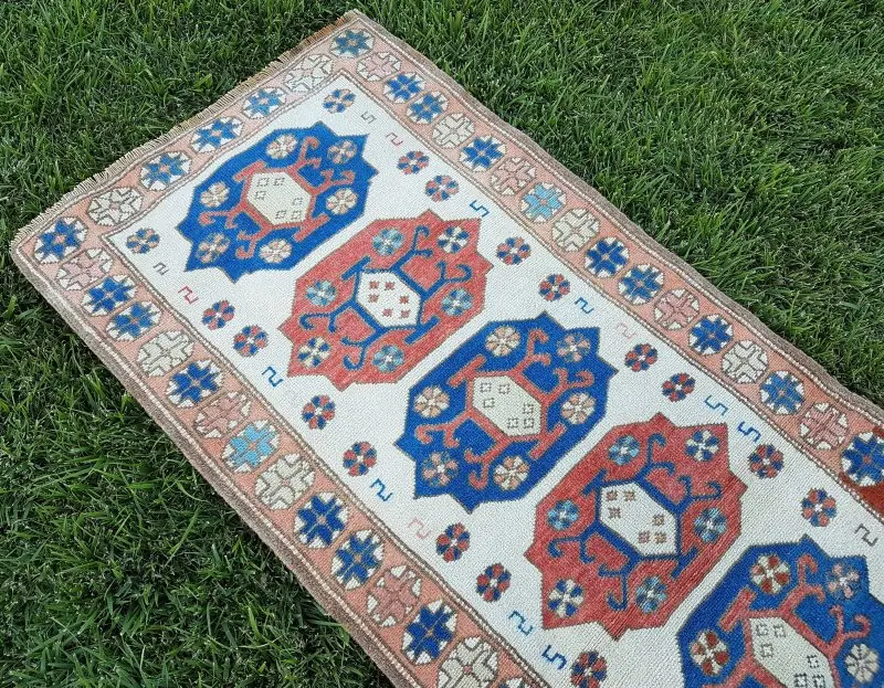 Фото Винтажный английский Oushak Runner Коврики Восточные Flatweave переливающийся шерсть Винтажный английский Oushak Runner Коврики Восточные Flatweave переливающийся шерсть