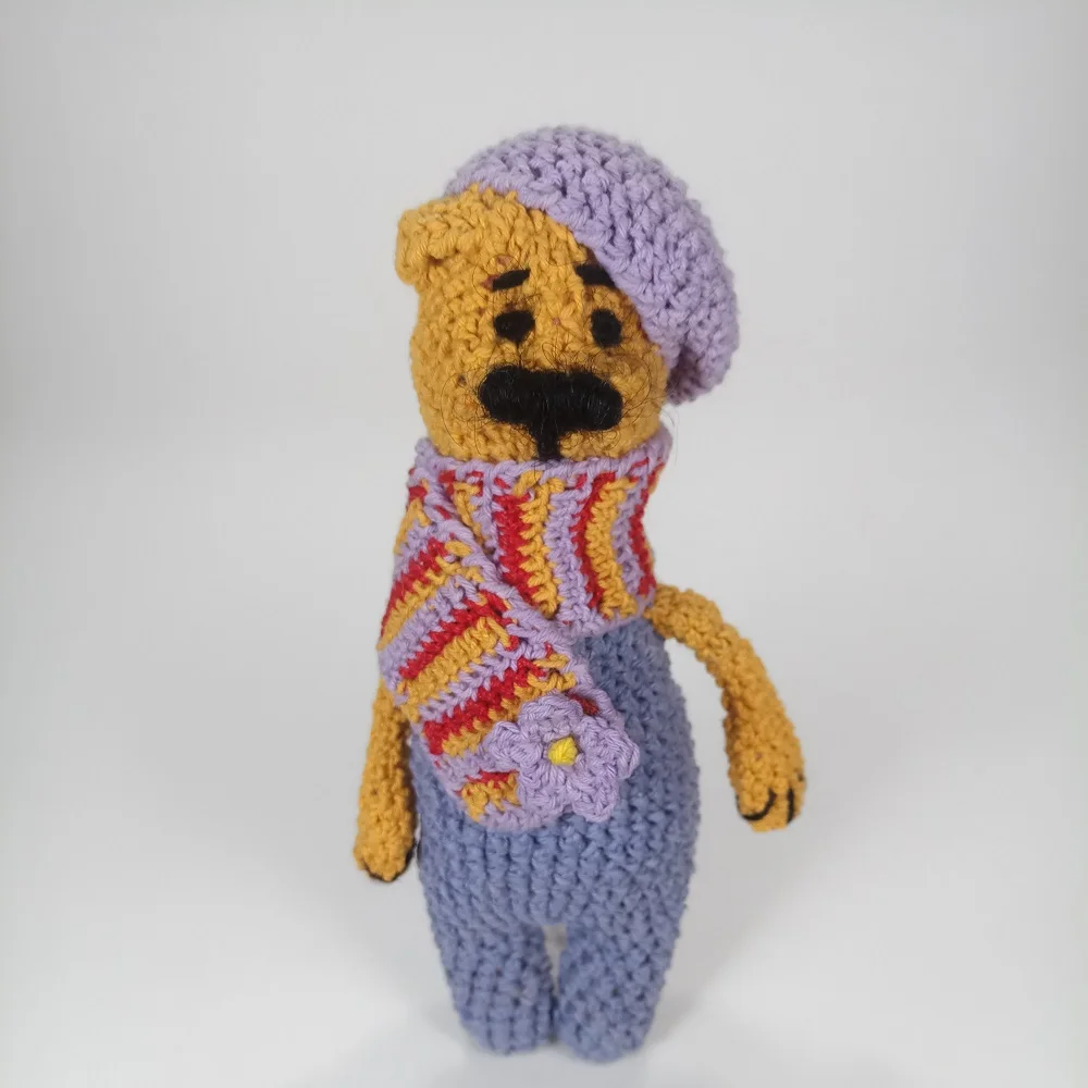 Knitted toy soft small knitted bear | Dolls