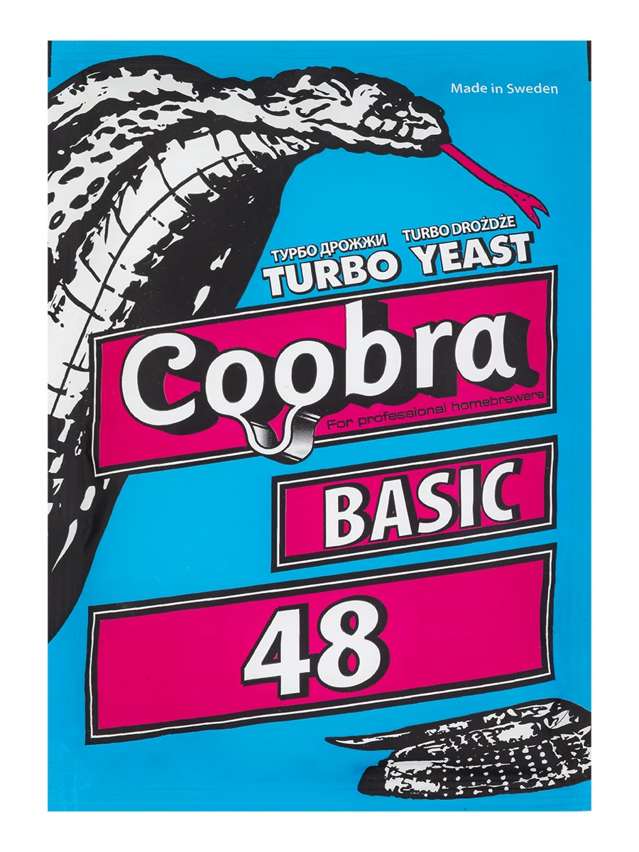 Дрожжи спиртовые для самогона на сахар Кобра Coobra Basic 48 120 гр (3 пачки в
