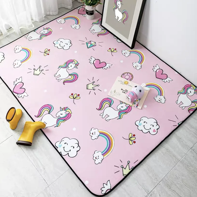 

Cartoon Baby Playmat Carpet Thick Soft Washable Children's Play Game Mat Non-slip Living Room Carpet For Baby Crawling