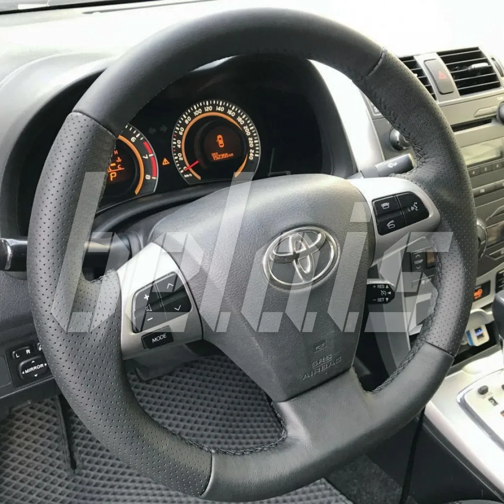 Braid steering wheel genuine leather Toyota Wish II 2009-2017G. A. (to replace the factory skin black) # kt-0322 | Автомобили и