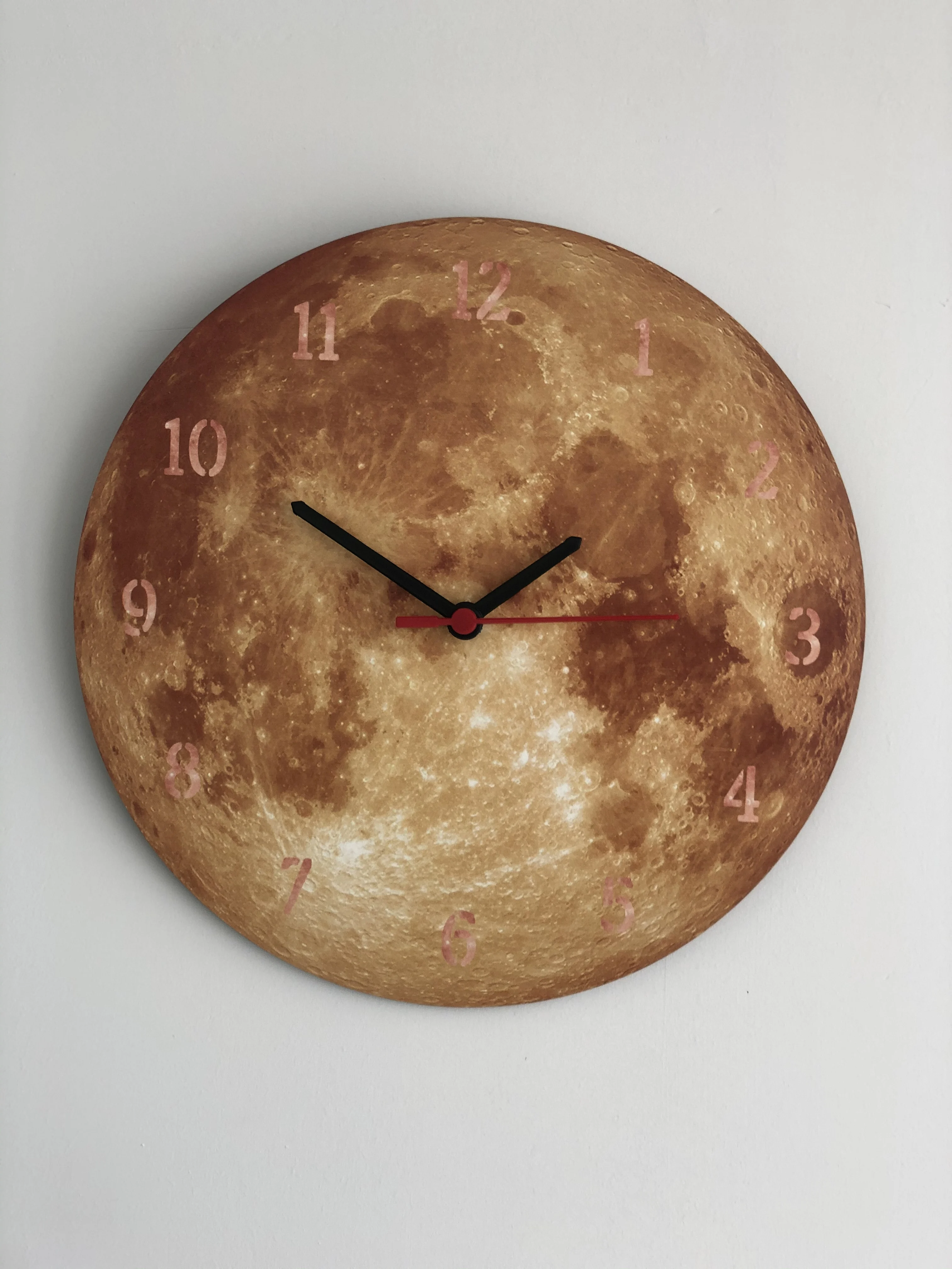 

Moon wooden wall clock