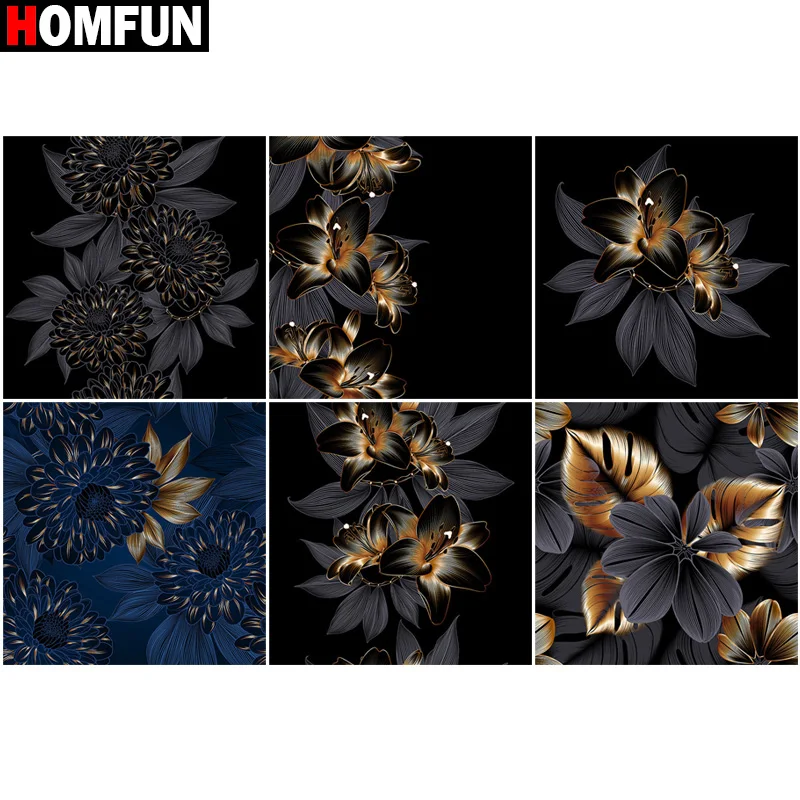 

Картина из страз HOMFUN «цветы», алмазная 5D Вышивка из смолы, для творчества, ручная работа, вышивка крестиком, подарок