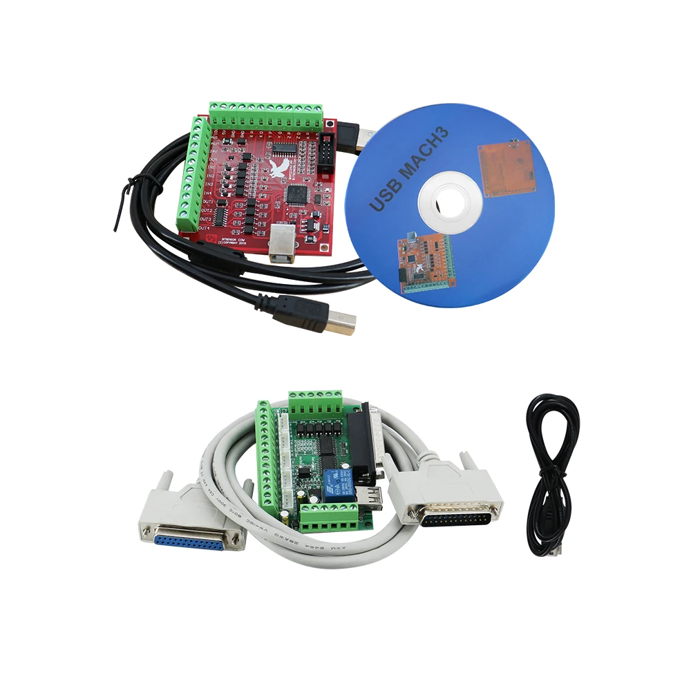 HLTNC CNC контроллер MACH3 система 4 оси USB / 5 осей DB25 LPT карта движения 100 кГц плата
