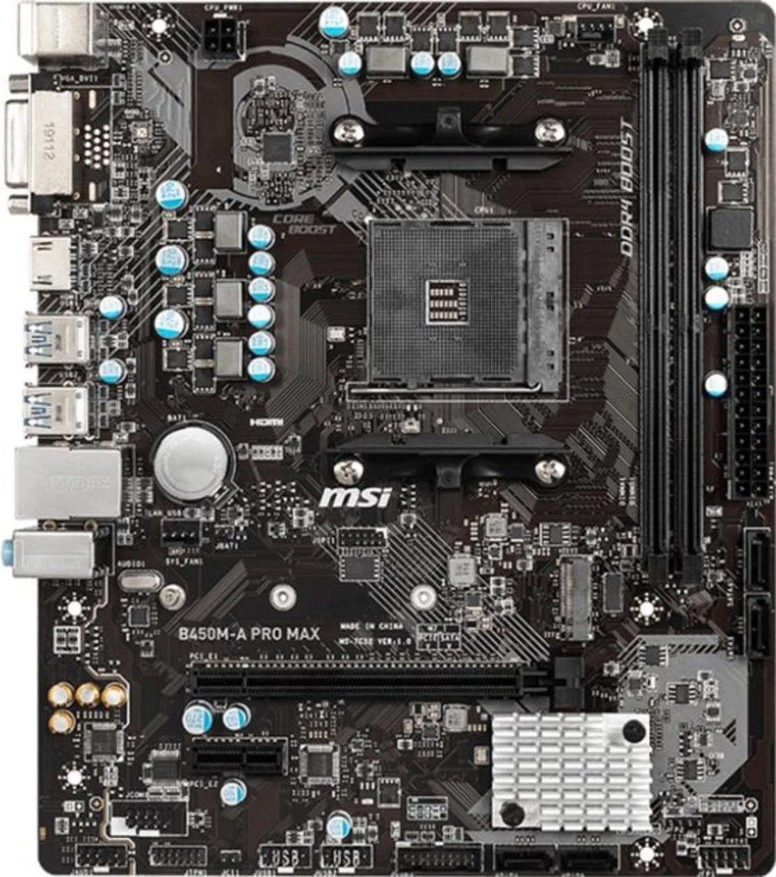 B450M-A ская PCI-Ex16 MSI Pro Max (sAM4 AMD B450 ) | Компьютеры и офис