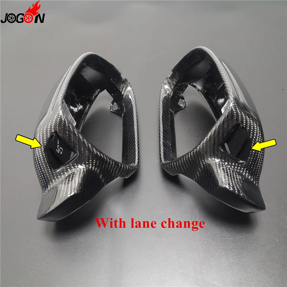 with lane change Для Audi A3 S3 8P 10-12 A4 S4 B8 8K(B8.5) 12-15 A5 S5 RS5 B8 углеродное волокно боковое крыло зеркало заднего вида Крышка корпуса Крышка отделка - Цвет: with lane change