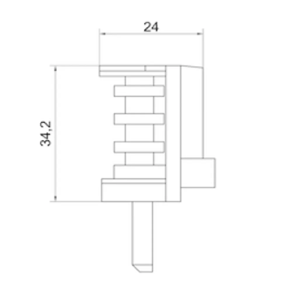 Поворотный переключатель для духовки с 3 сторонним металлическим валом 4301907D| |