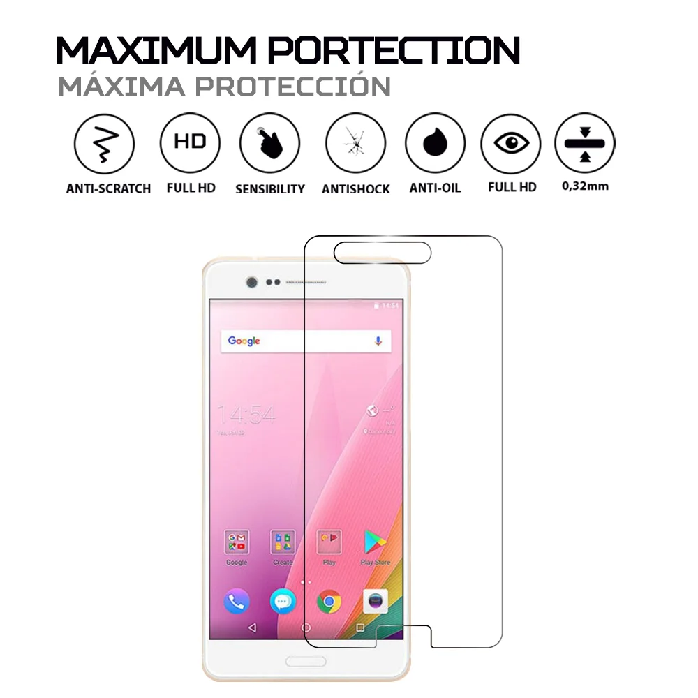 Защитная пленка для экрана с защитой от ударов и царапин совместима Sharp Z3 |