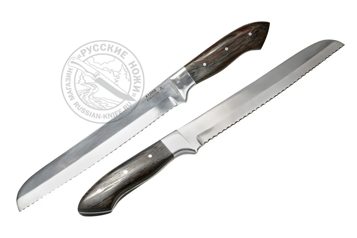 Шеф повар №14 для хлеба (сталь Х12МФ) ц.м. А.Жбанов|Кухонные ножи| |