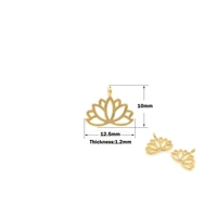 gold filled hollow lotus pendant for jewelry bracelet necklace making diy jewelry discover lotus jewelry charm