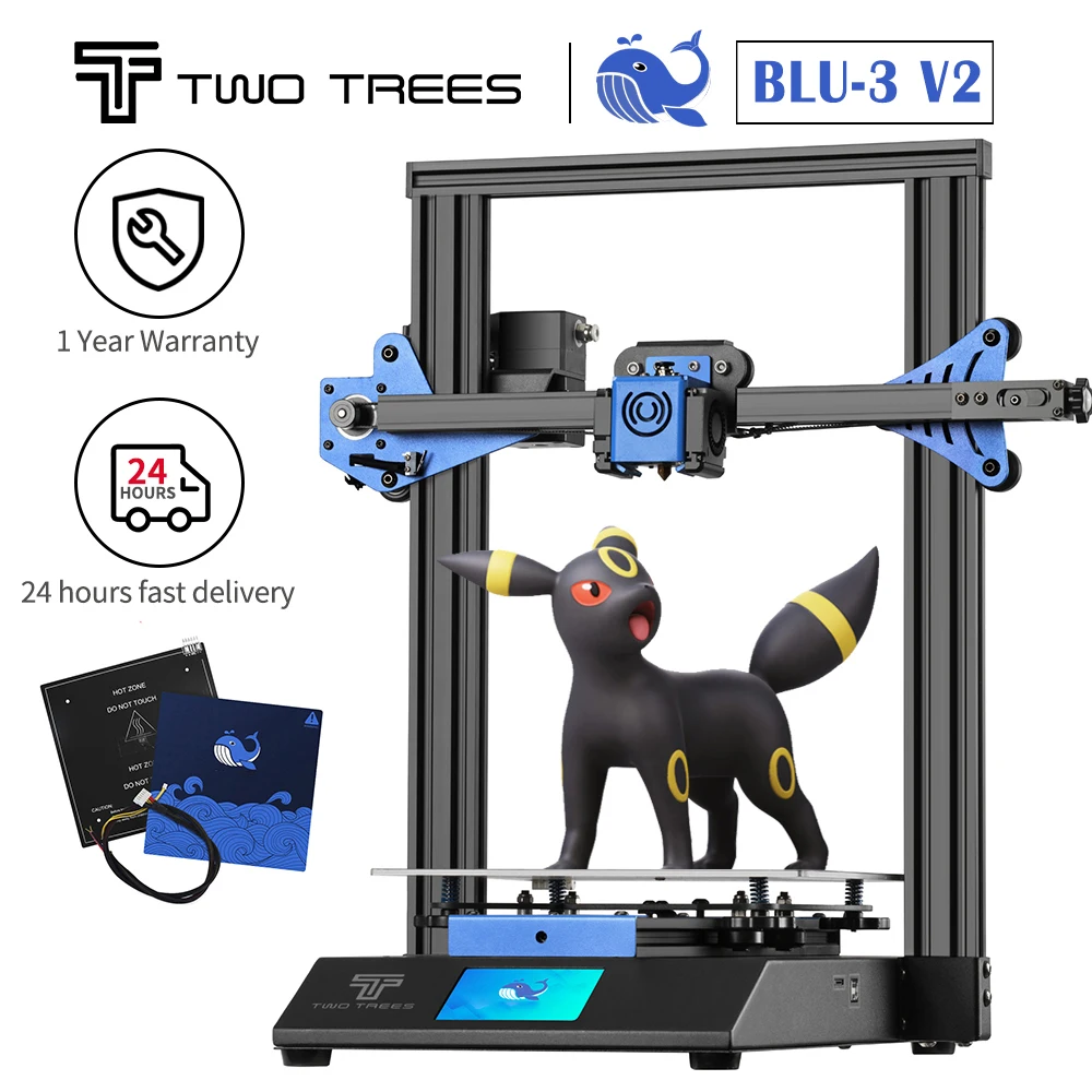 

Полностью металлический 3D-принтер Twotrees Blu-3, принтер с автоматическим выравниванием, большой размер печати, бесшумный привод TMC2225 Prusa I3