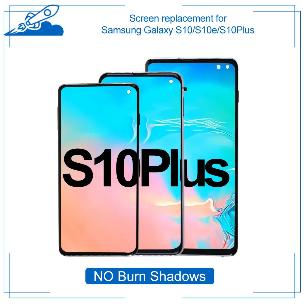

OEM полная сборка для Samsung Galaxy S10 S10e Plus ЖК сенсорный экран AMOLED дисплей дигитайзер для SamsungS10 сборка Замена