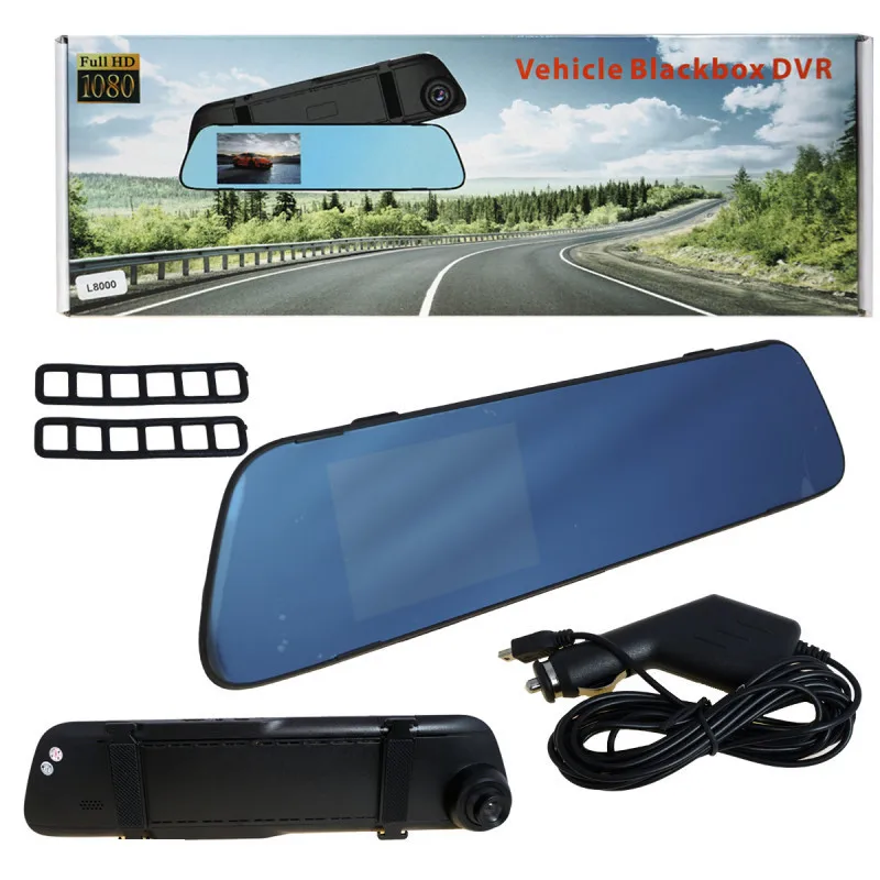 Автомобильный видеорегистратор зеркало Vehicle Blackbox DVR с сенсорным экраном HD 1080
