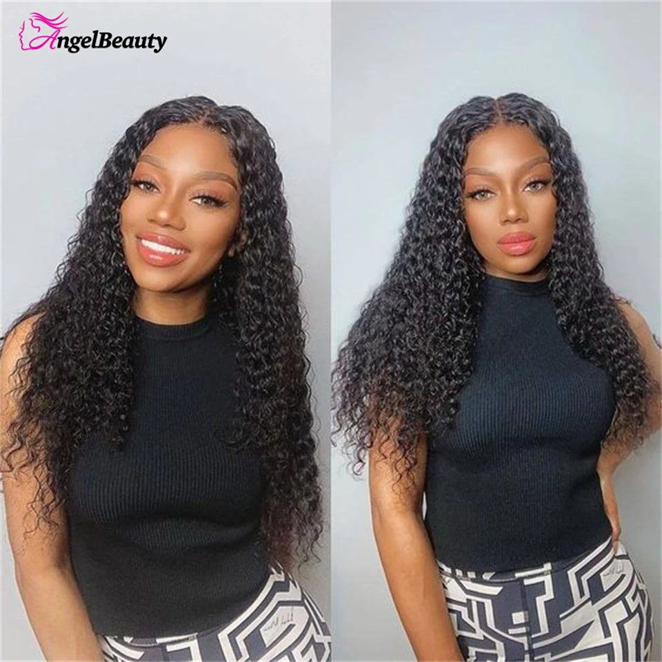 250 Density Kinky Curly Lace Frontal Wig Brazilian HD Lace Front Human Hair Wigs For Black Women Remy Curly Lace Closure Wig