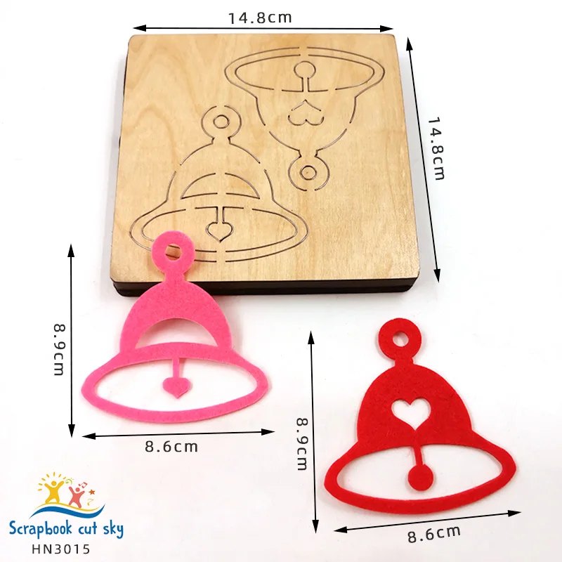 

Bell die-cut wooden mold for scrapbooking