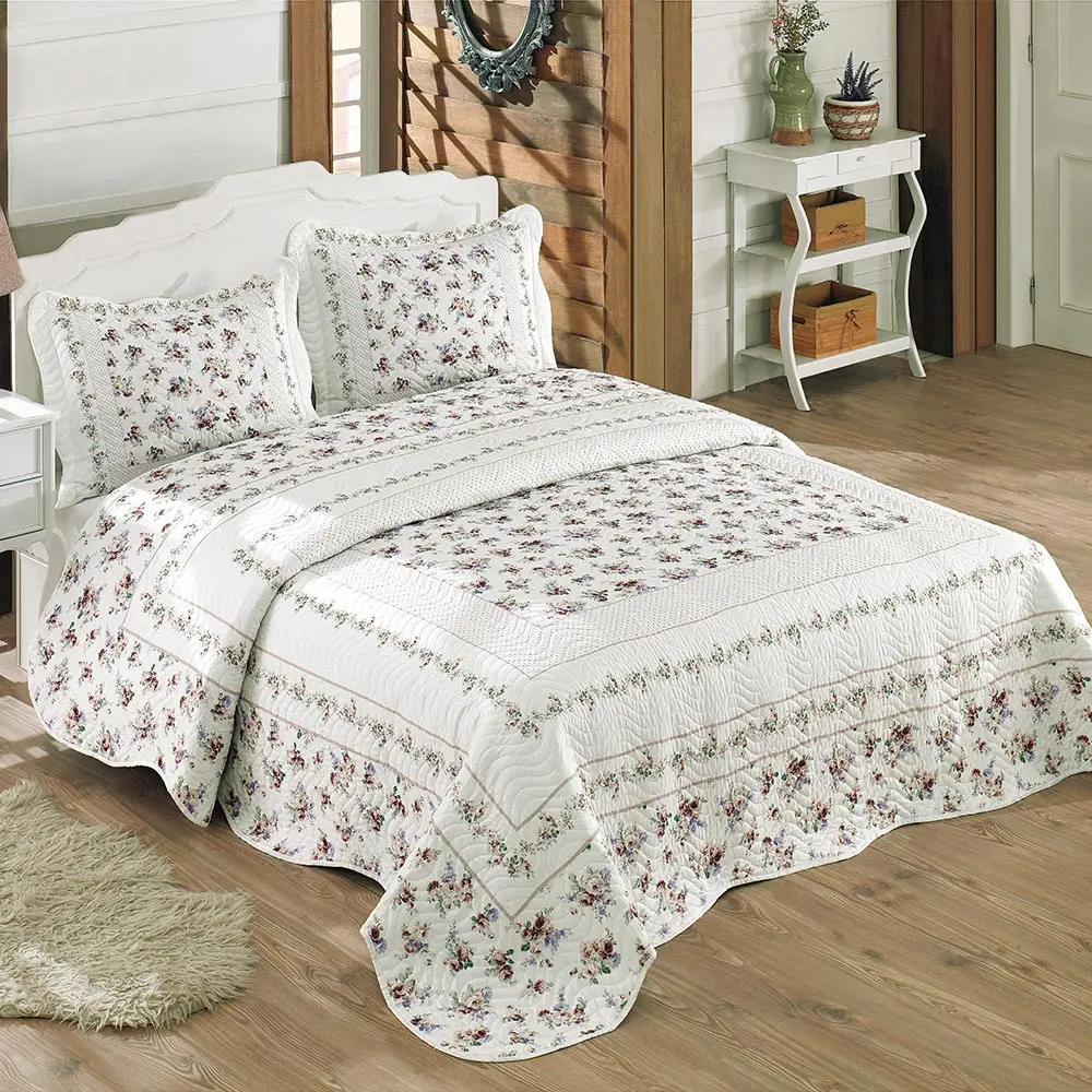 % 100 Cotton Double Quilted Colored and Patterned Quilted Bedspread Bedspread on Bedspreads for Bed Plaid bed cover Quilt Dowry