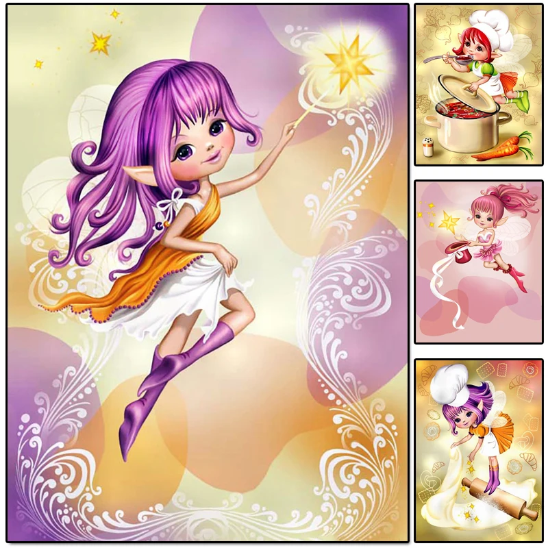 Набор для алмазной живописи 5D сделай сам картина мультяшная девочка принцесса