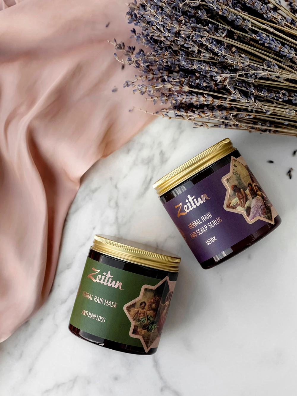Скраб для кожи головы и волос Zeitun детокс. С солью Мертвого моря эфирным маслом