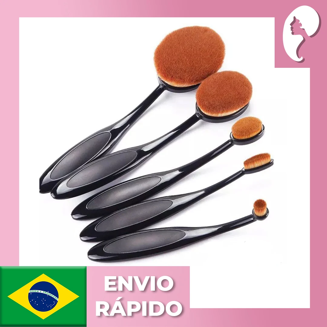 

Kit With 5 Professional Magicmake Brushes-A001 Makeup Base Soft Brush Compact Powder Make Up Blogger Promotion Free Shipping
