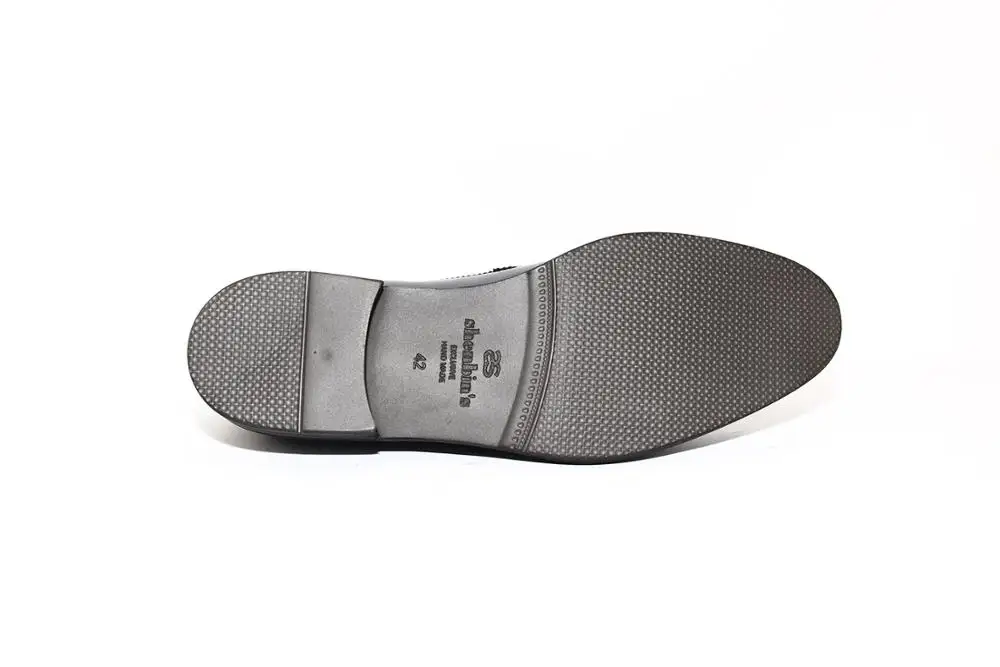 

SHENBIN'S Dark Blue/Brown Baby Buffalo Kiltie Loafers with Extra Light Soles, Shenbins Genuine Handmade Casual Shoes