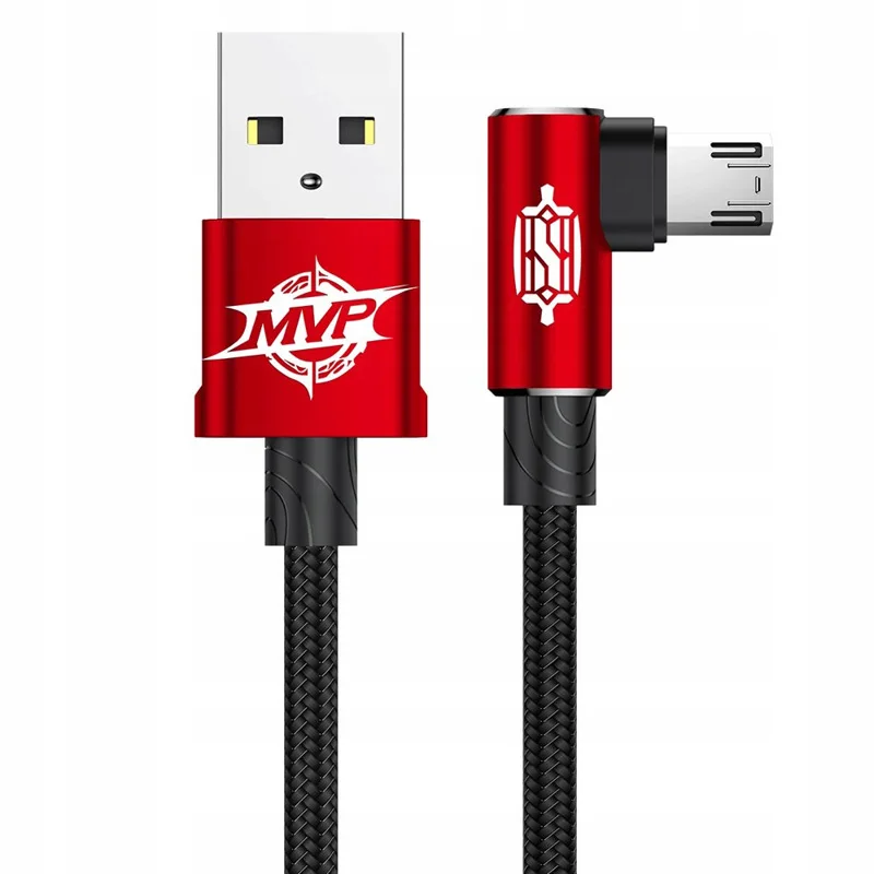 Кабель для зарядки Baseus MVP Elbow Type Cable USB For Micro 2A 1M Black Blue Red | Мобильные телефоны и