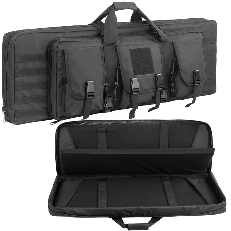 32 38 42 inch Double Rifle Case Bag Outdoor Tactical Gun Case Rifle & Pistol Bag Long Gun Bag for Hunting Range Sports Transport