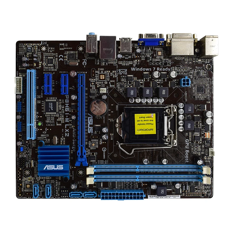 Материнская плата Asus P8H61-M LX2 с процессором intel Core I3 2120 и DDR3 DIMM 8G LGA 1155 материнская Intel