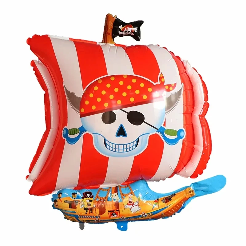 

50pcs 64x53cm tramp pirate ship balloon aluminum foil balloon halloween children birthday party decoration balloon baby shower