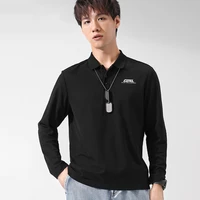 breathable sports polo shirt mens fall 2021 new running long sleeve thin loose t shirt casual lapel mens trend clothing