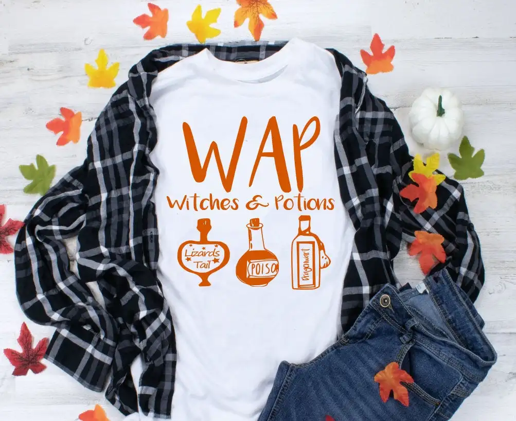 

Рубашка на Хэллоуин с ведьмами и иероглифами, графический модный Забавный праздничный подарок, винтажные гранж-футболки с Тыквой и tumblr, Мол...