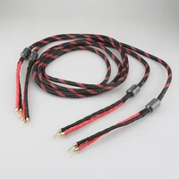 high quality pair western electric r copper 2mm pin banana to 2mm pin banana audio speaker cable