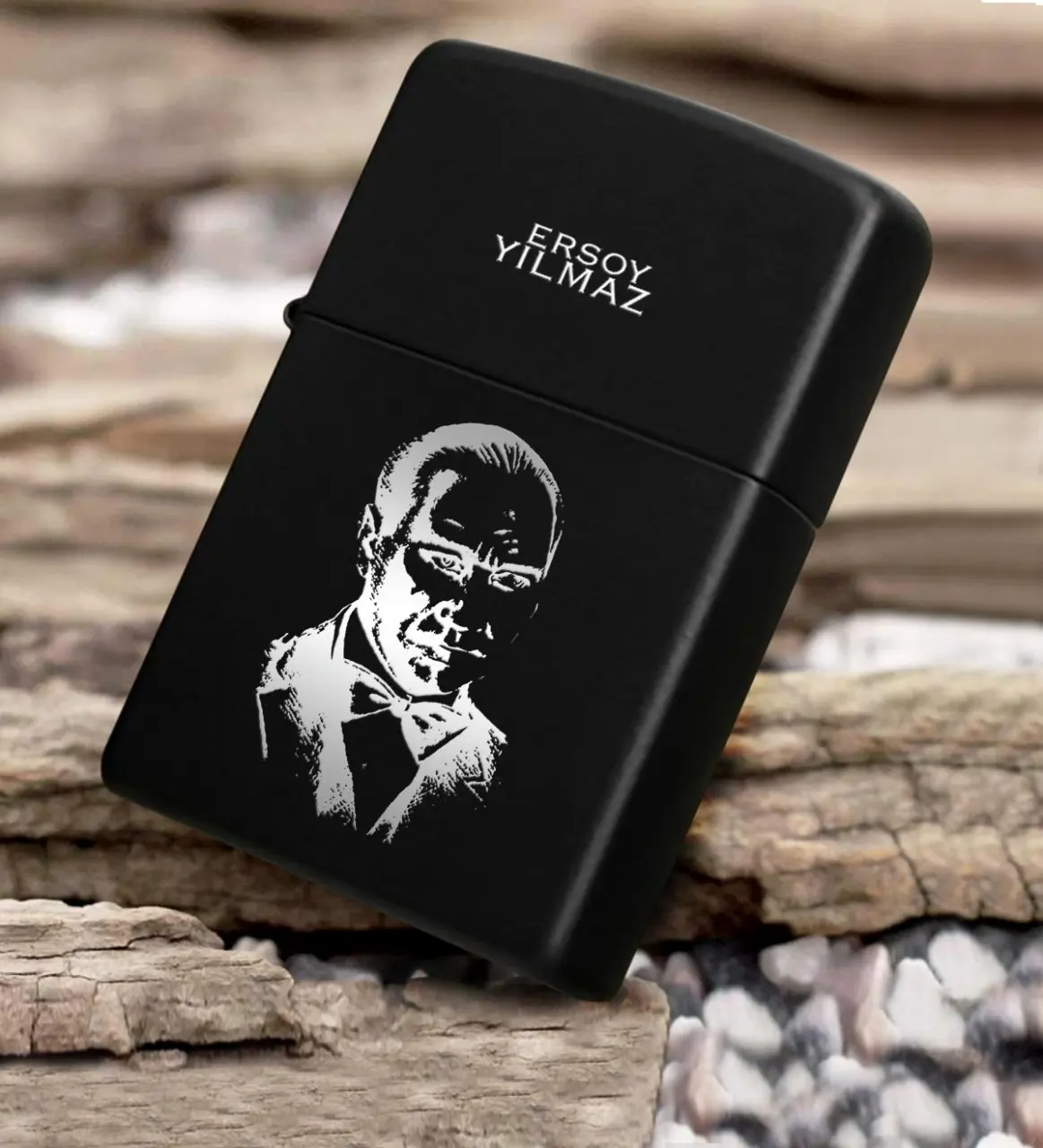 

Personalized Ataturk Skyline Gasoline Black Metal Cigarette Lighter-4