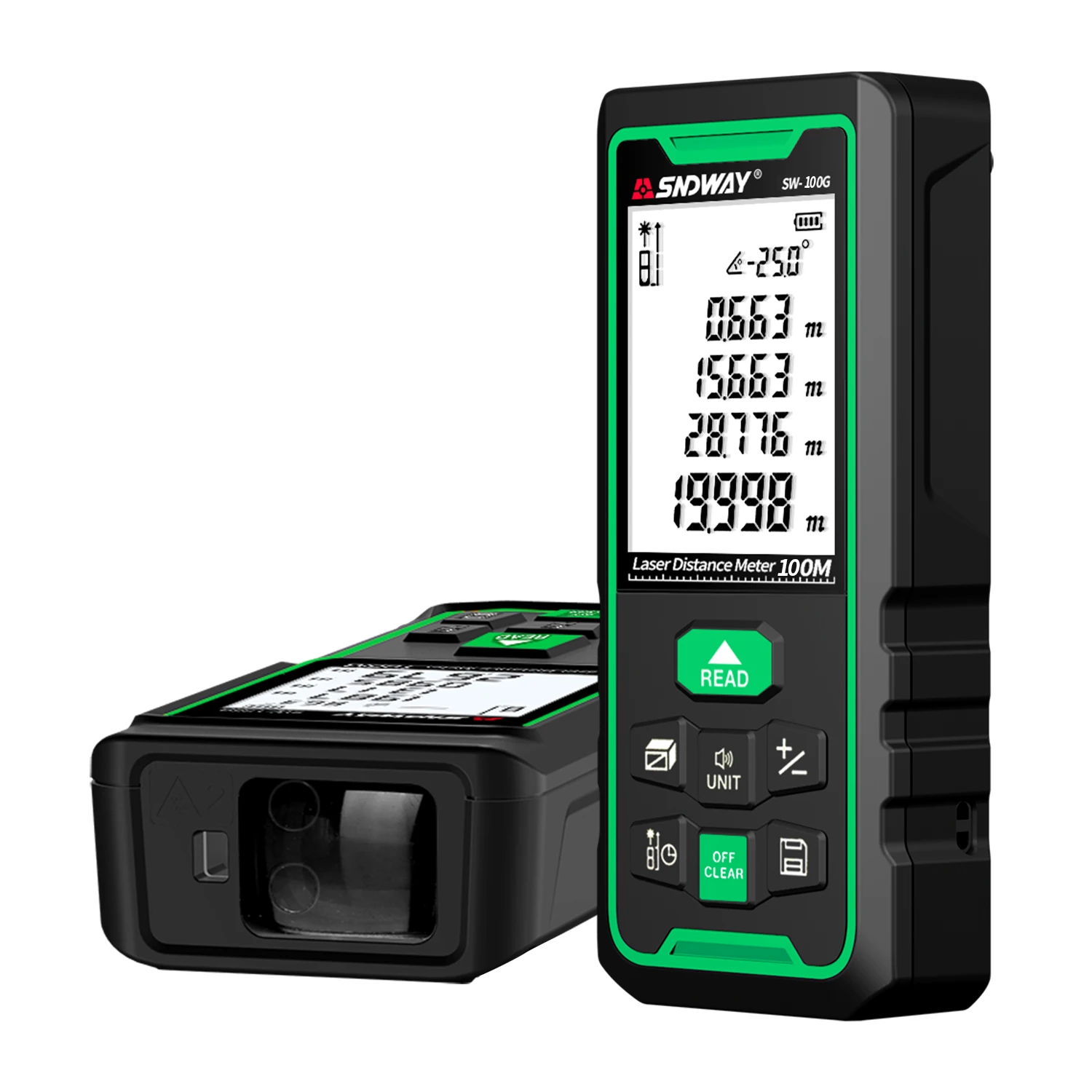 

Sndway Laser Afstandsmeter Digitale Afstandsmeter 100G 70G 50G Afstandsmeter Meetlint Heerser Roulette measurer Tool
