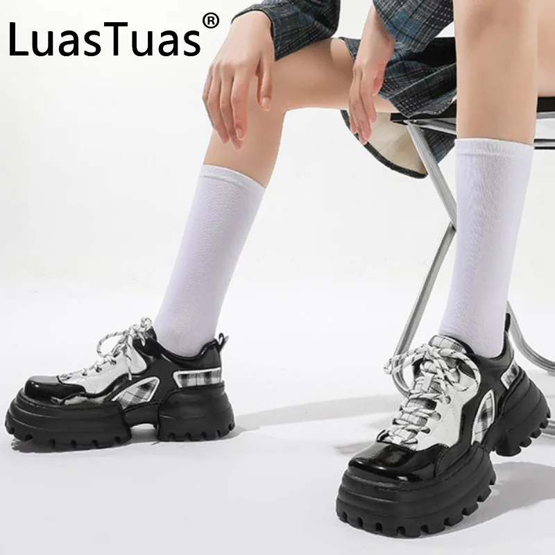 

Новые поступления 2022, женские туфли-лодочки LuasTuas, разноцветные весенние туфли с квадратным носком, женская модная крутая Клубная обувь, раз...