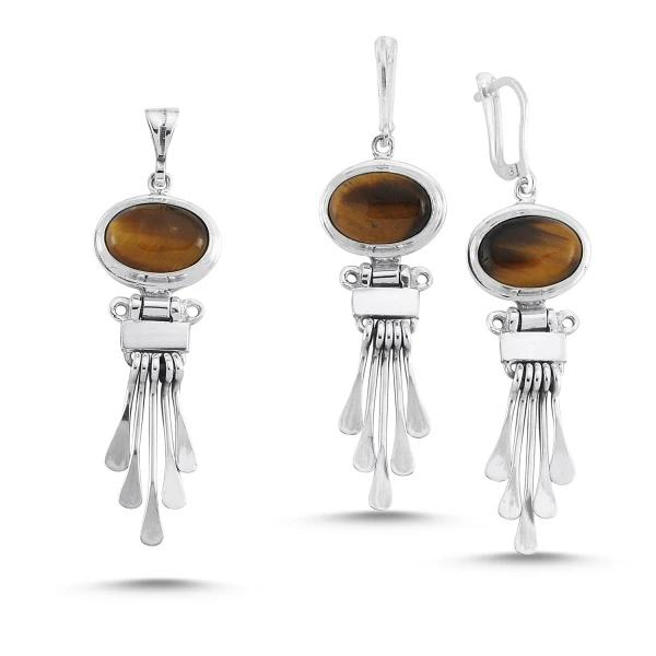 

Серебряный 925 пробы с тигриным глазом
