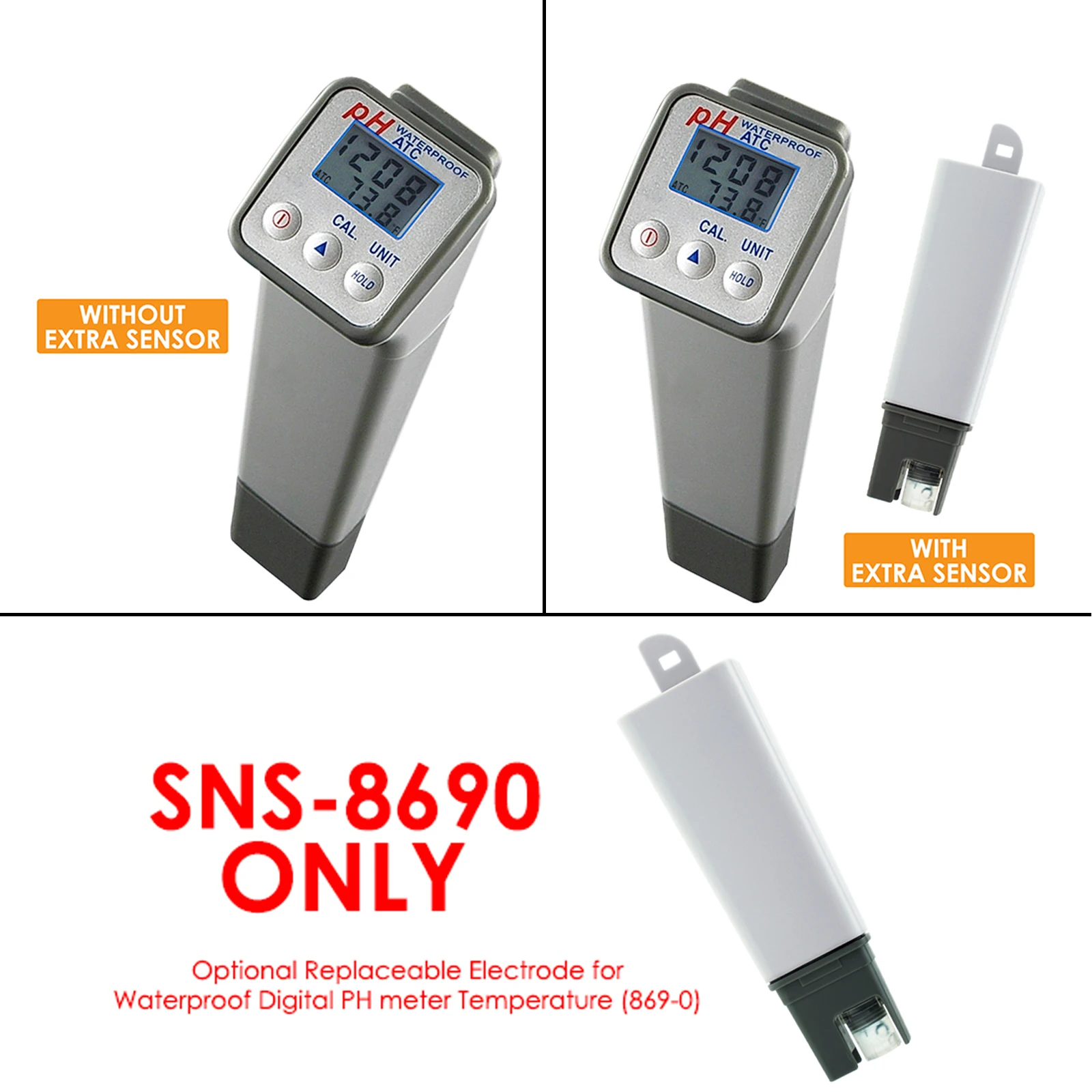 

Профессиональный pH-метр 0-14pH, цифровой Ручной тестер, высокая точность, IP66, защита от брызг, пыли, Сменный электрод