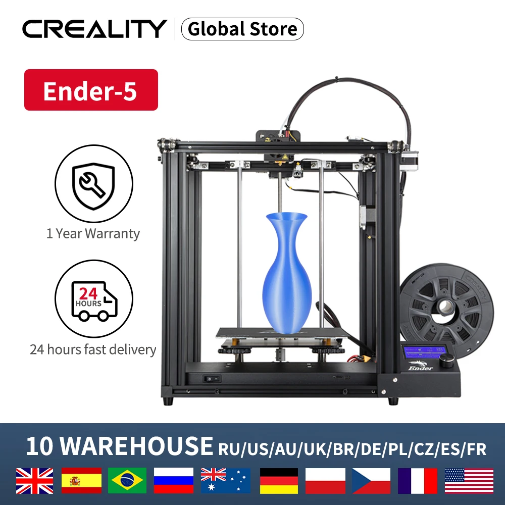 3D принтер высокой точности Ender 5 Core XY Stucture CREALITY с продолжением печати после