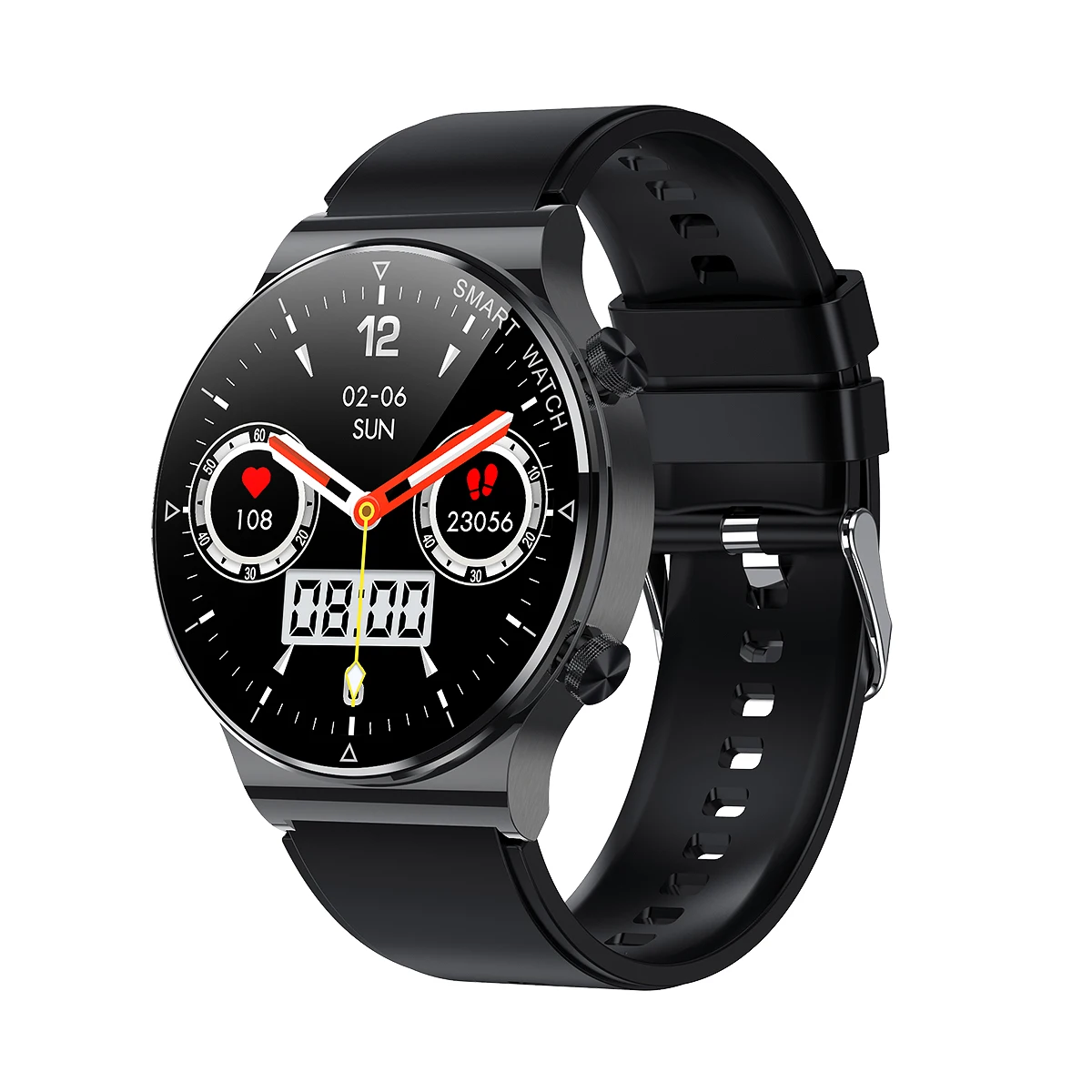 

New Smart Watch 1.3" Full Touch Screen Sport Fitness Watch IP67 Waterproof Bluetooth For Android ios Smartwatch(Black)