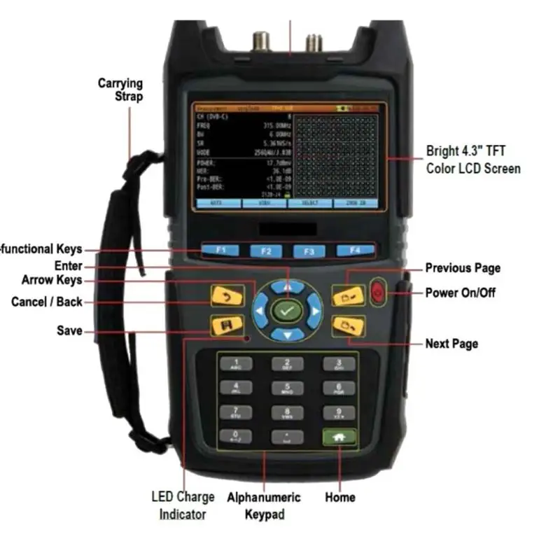 DS2500Q Digital Handheld CATV QAM Spectrum Analyzer | Мобильные телефоны и аксессуары
