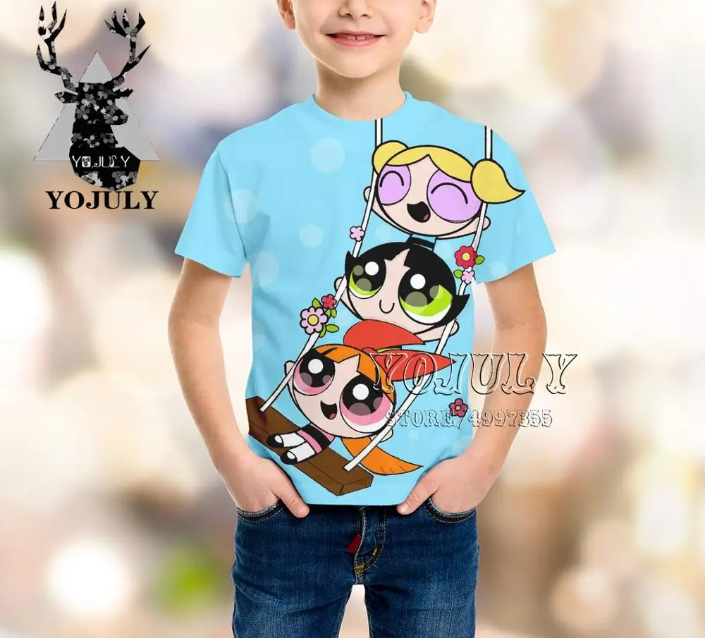 YOJULY The Powerpuff/детская одежда с 3D принтом для маленьких девочек и мальчиков детская