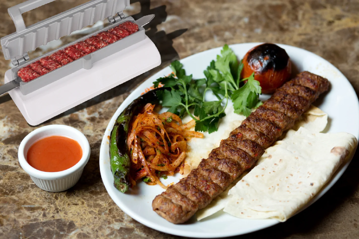 adana urfa arabic skewers kebab maker kebab machine barbecue beef meat kebab string grill kitchen accessories outdoor bbq gadget free global shipping