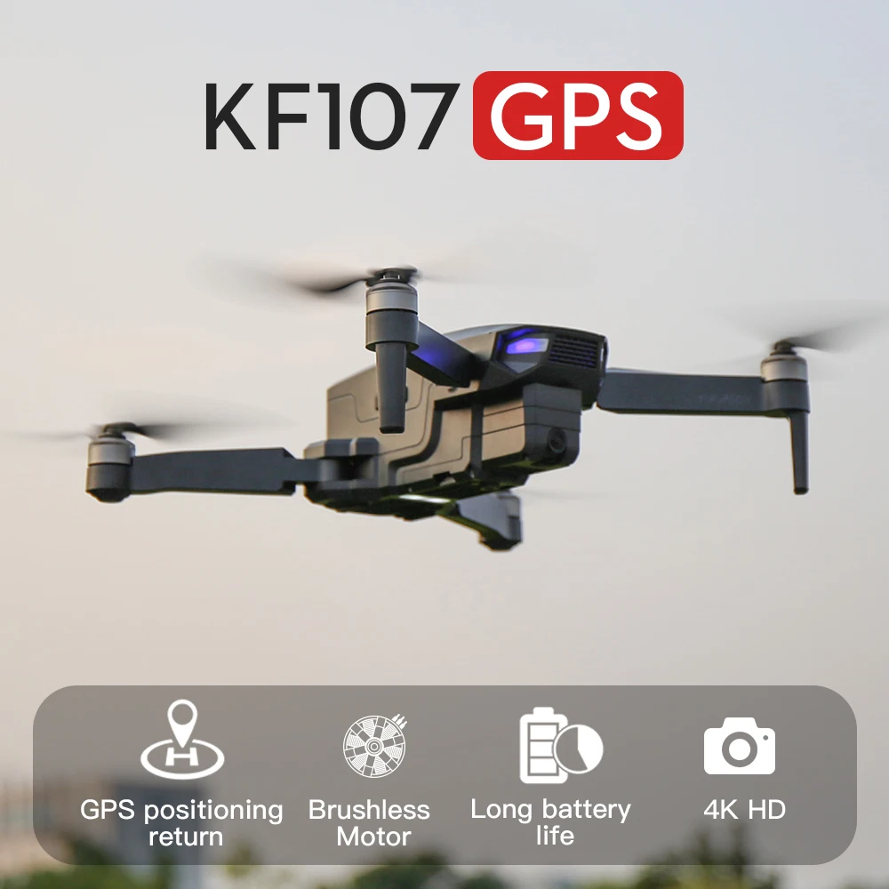 KF107 GPS беспилотные летательные аппараты с 4K HD двойной Камера 25 минут 1 5 км