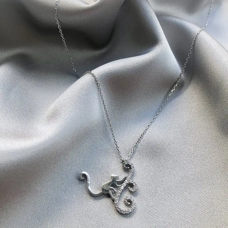 

Monkey 925 Sterling Silver Necklace Women Girls Gift Jewelry Accessories Fashion Handmade Elegant Chain